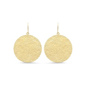Large Hammered Disc Earrings