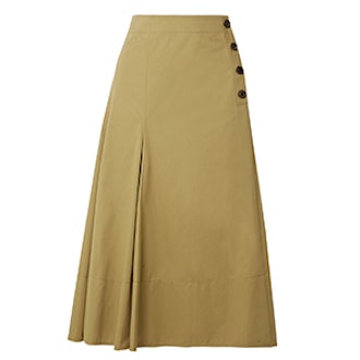 Joseph Smith Cotton-Twill Midi Skirt