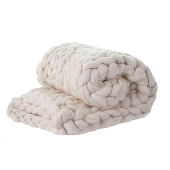 Madeira Chunky Knit Merino Wool Throw