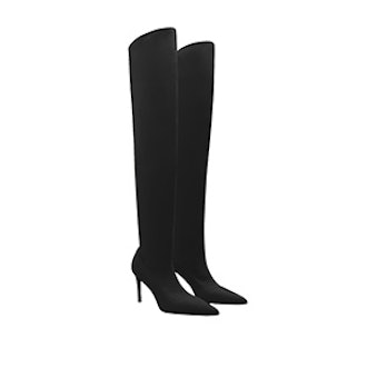 Black Over The Knee heeled Boots