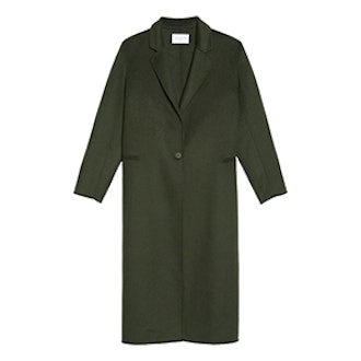 Mid Length Coat in Wool and Cotton
