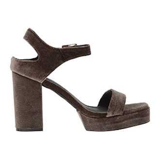 Cathy Platform in Moss Velvet