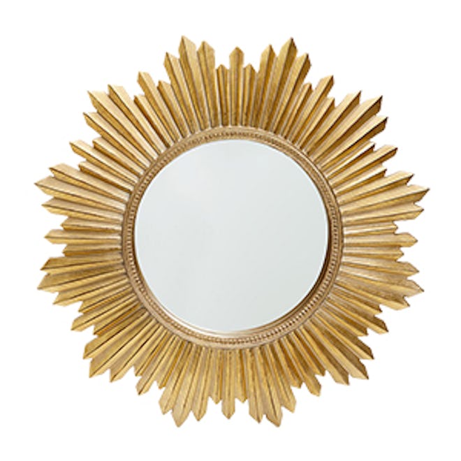 Golden Sun-Shaped Mirror