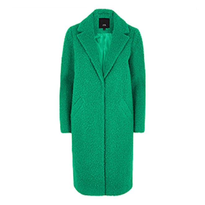 Green Boucle Coat