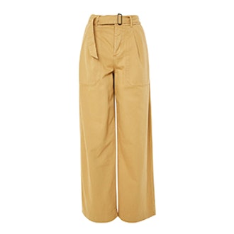 Wide Leg Belted Chinos