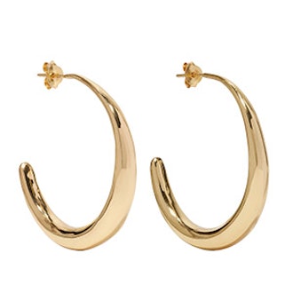 Louise Olsen Large Liquid Gold-Plated Hoop Earrings