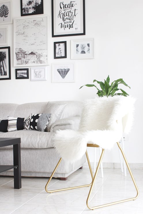 An all-white interior made up from Ikea pieces