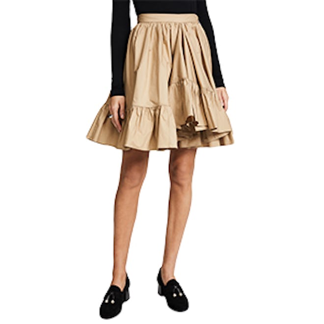 Poplin Ruffle Skirt