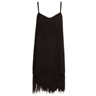 Long-Fringe Slip Dress