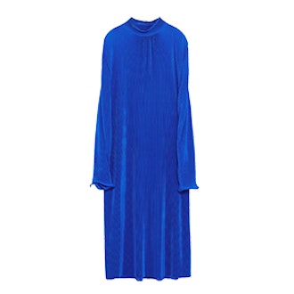 Micro-Pleated Long Dress