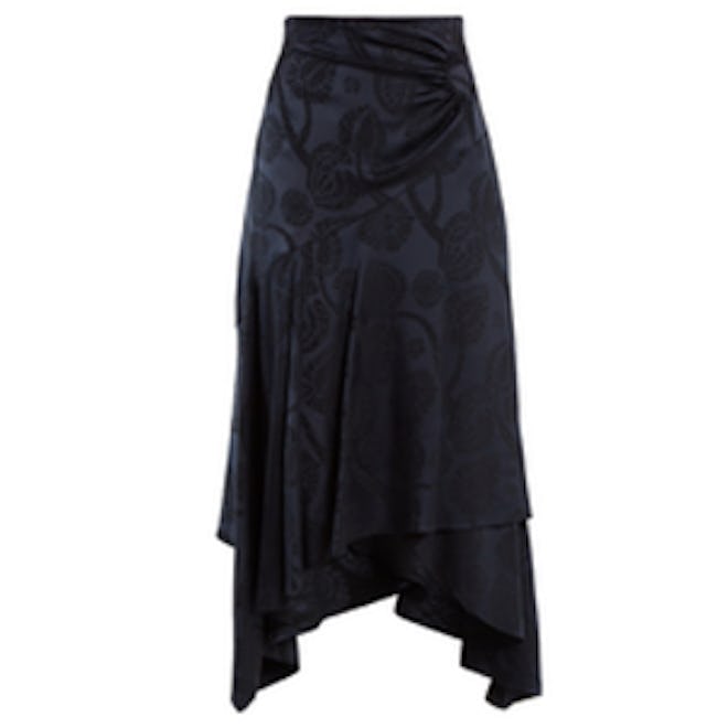 Peter Pilotto High-Rise Fluted Satin Skirt