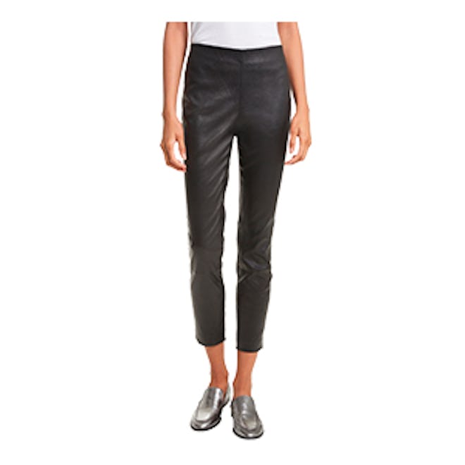 Simone Lambskin Leather Ankle Pants