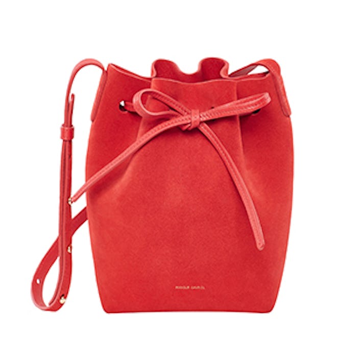 Suede Mini Bucket Bag