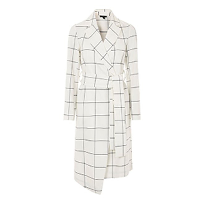Belted Checked Coat