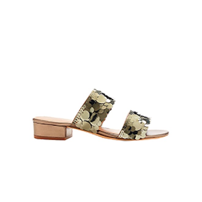 Addison Metallic Paillette Slides