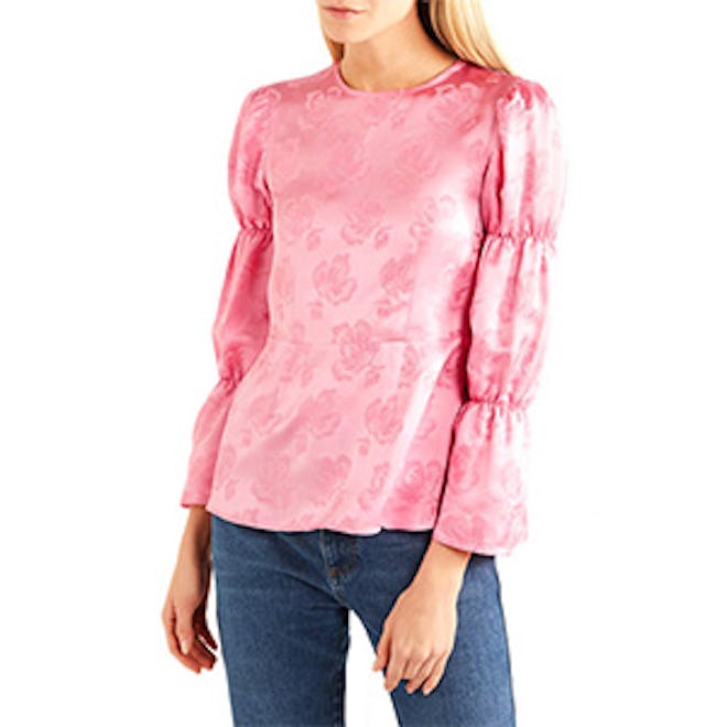 Alexa Chung Floral-Jacquard Blouse