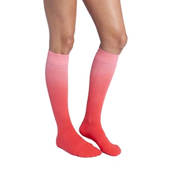 Companion Compression Socks in Red Dip Dye Ombre