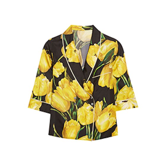 Printed Silk-Twill Shirt