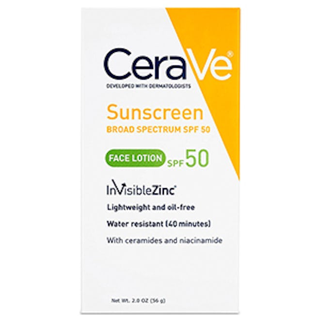 CeraVe Face Sunscreen 50 with Zinc Oxide