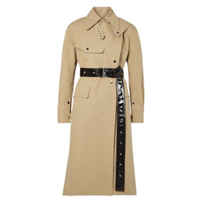 Belted Cotton-Canvas Trench Coat