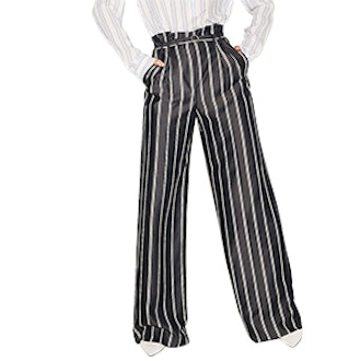 High Waisted Belted Wide Leg Pants