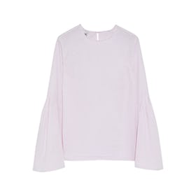 Flared Cotton-Poplin Top