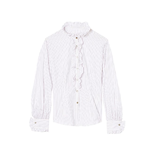 Gigi Stripe Ruffle Shirt