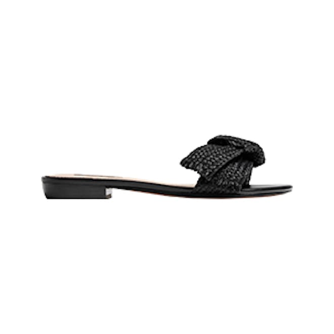 Black Sandals With Bow Detail