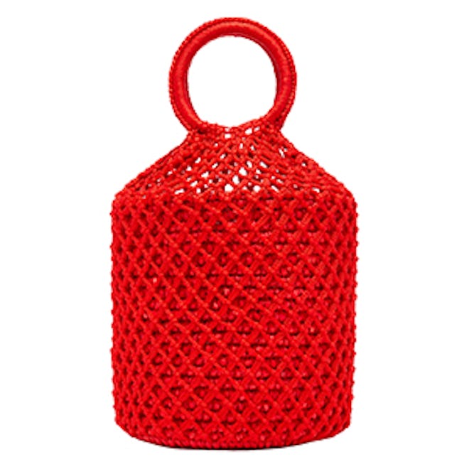 M’O Exclusive Netted Straw Tote Bag