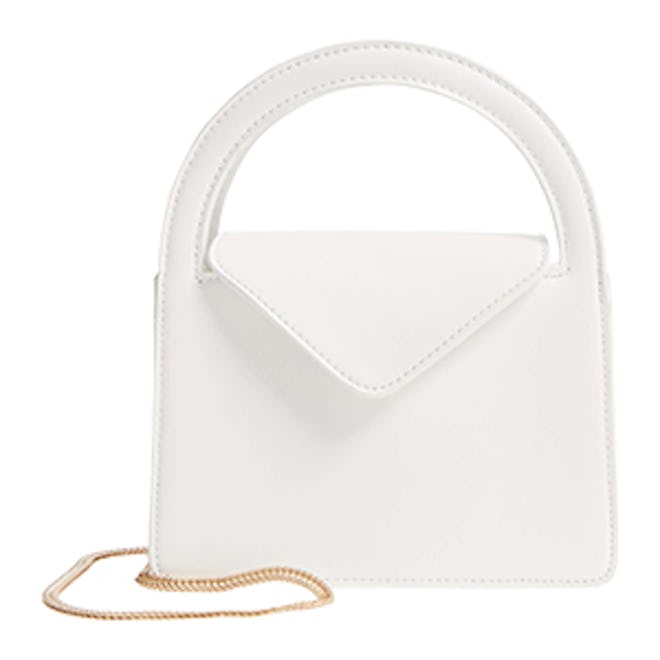 Envelope Flap Faux Leather Crossbody Satchel