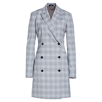 Double-Breasted Maple Check Blazer Dress
