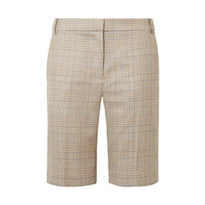 Cooper Prince of Wales Checked Wool and Silk-Blend Shorts