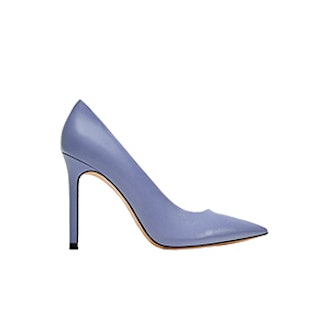 Lilac High Heel Leather Court Shoes