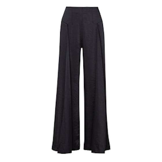 Lex Washed-Satin Wide-Leg Pants