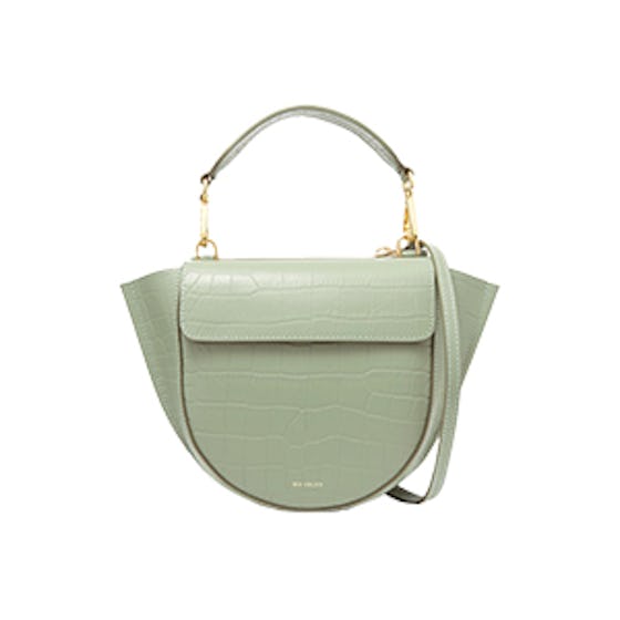 Hortensia Mini Croc-Effect Leather Shoulder Bag