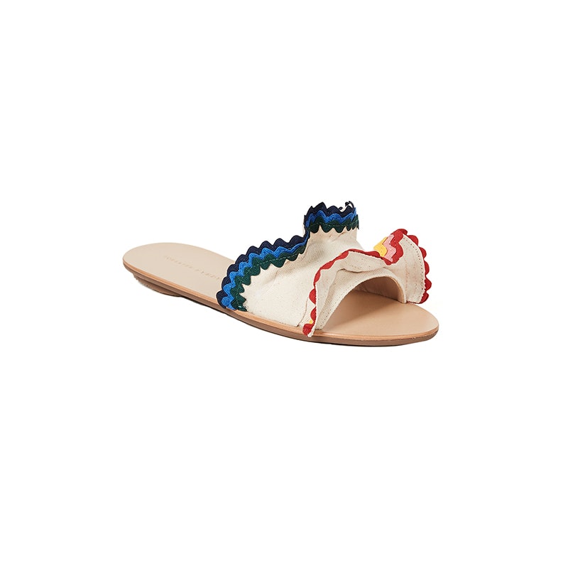 Loeffler randall best sale birdie ruffle slides