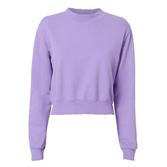 Milan Cropped Purple Sweatshirt