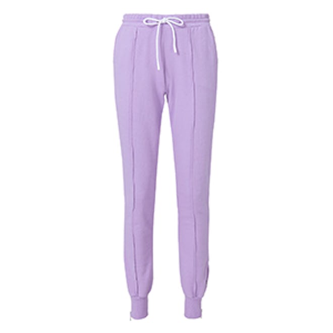 Milan Zip Detail Purple Jogger Pants