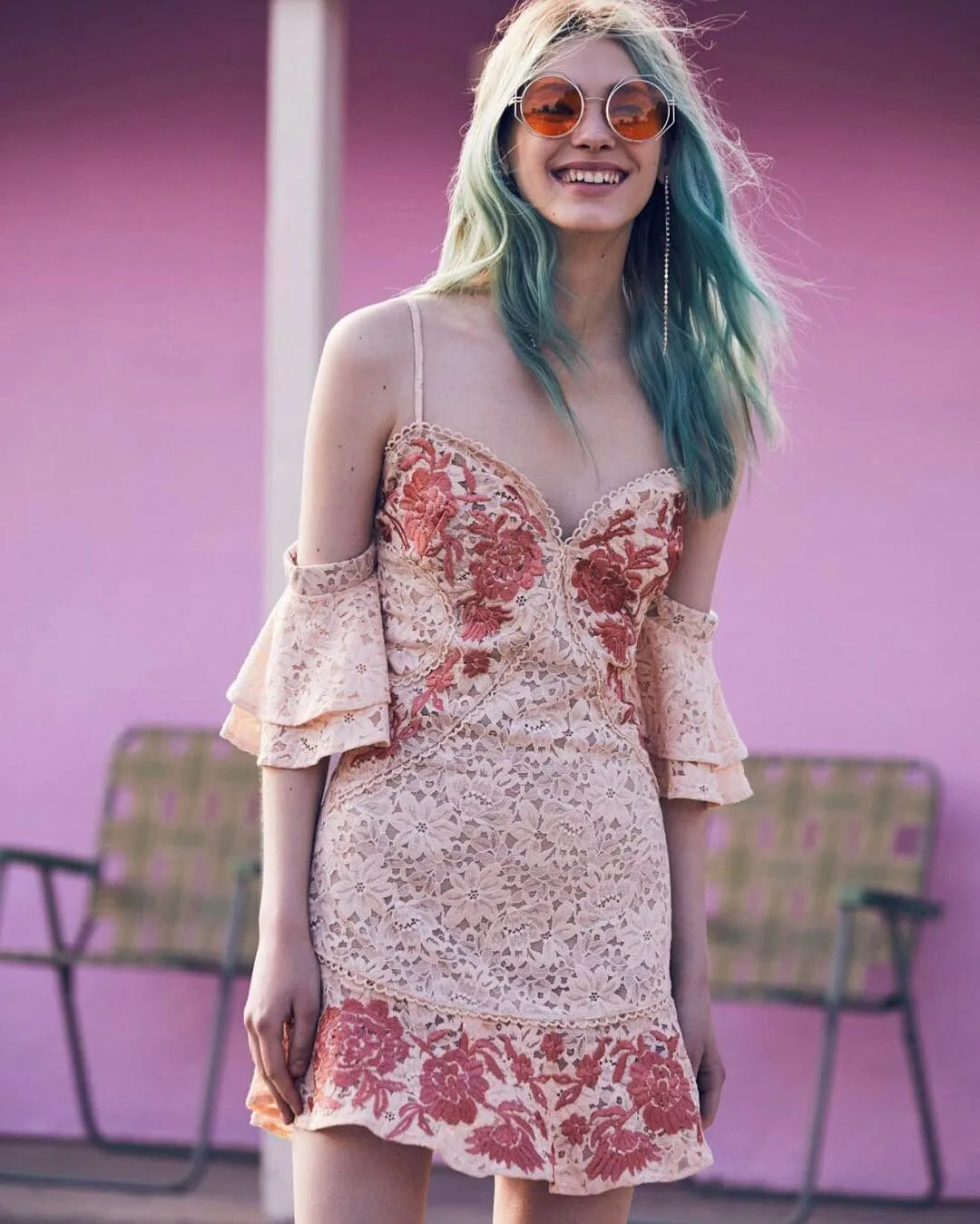 green emerald velvet dress For Love and Lemons main image 0