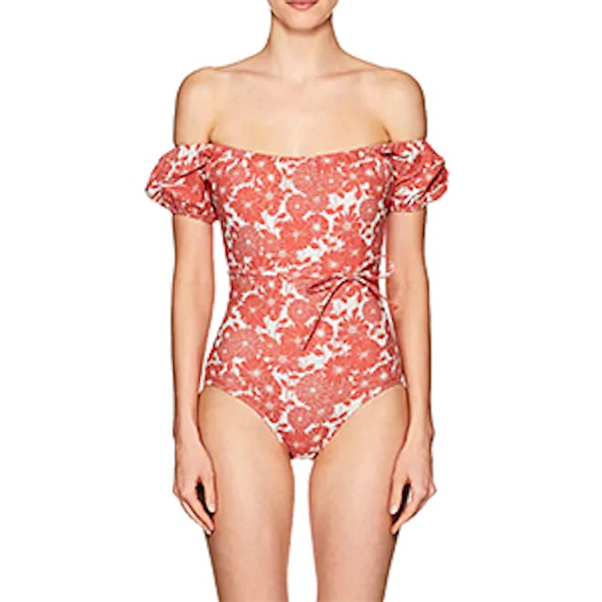 Lisa Marie Fernandez Leandra Cotton-Blend One-Piece Swimsuit