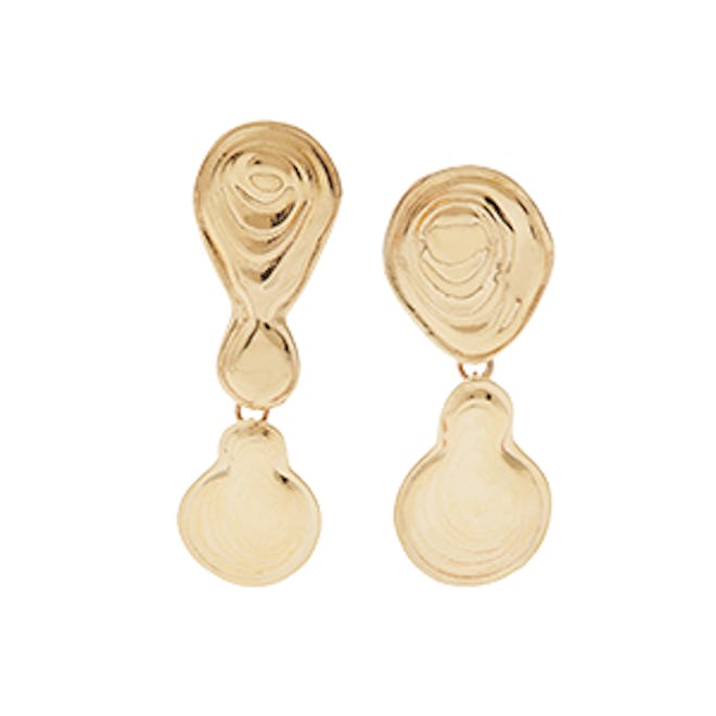 Double Drop Gold-Tone Earrings