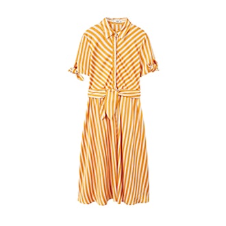 Mango Striped Bow Dress