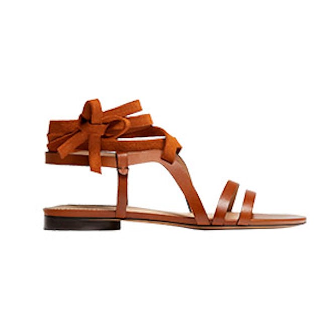 Multi-Strap Tan Leather Sandals
