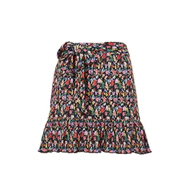 Petite Floral Plisse Skirt