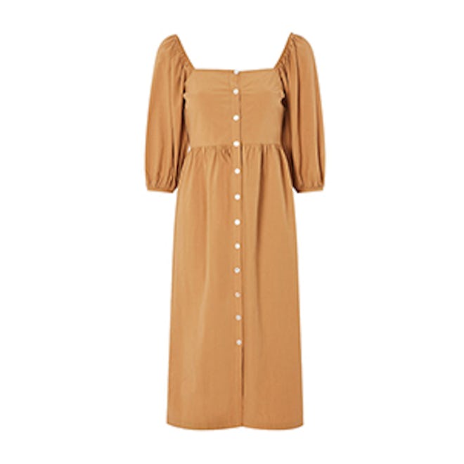 Seersucker Button Smock Dress