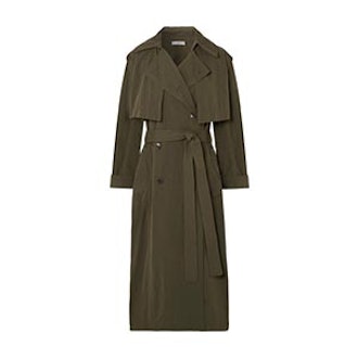Brushed-Twill Trench Coat