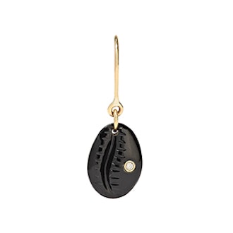 Pascale Monvoisin Cauri N°2 9-Karat Rose Gold, Onyx And Diamond Earring