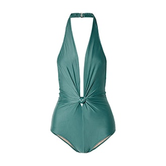 Knotted Halterneck Swimsuit