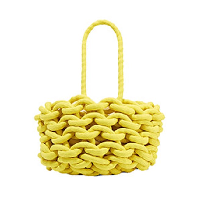 Alienina Woven Cotton Bucket Bag