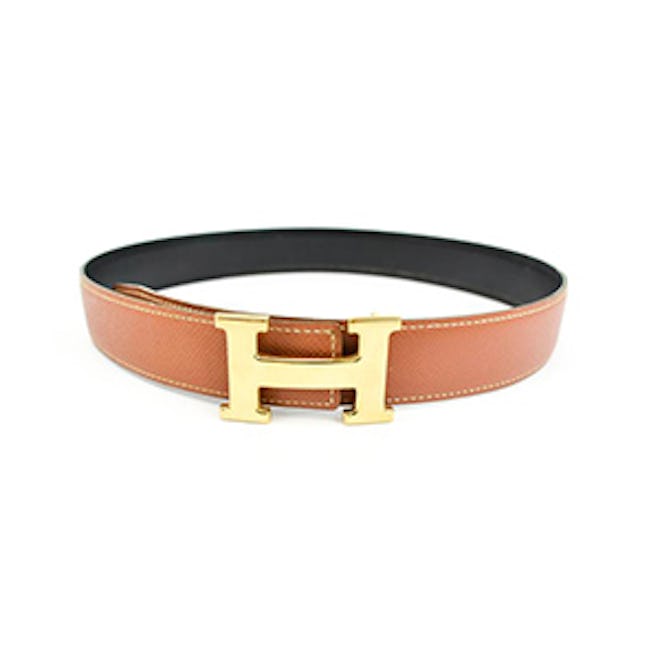 Reversible Leather “H” Logo Belt